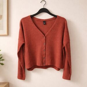 Maroon Oversized Cardigan Wild Fable